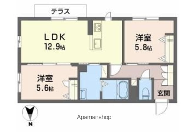 【岩出市川尻のアパートの間取り】