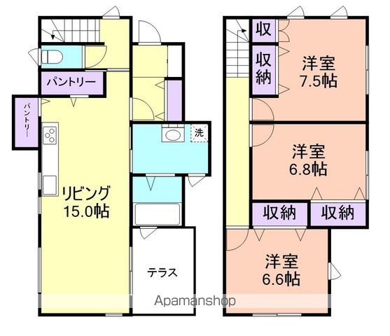 【和歌山市西高松のテラスの間取り】