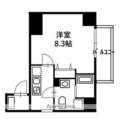 リヴシティ亀戸[1K/26.61m2]の間取図
