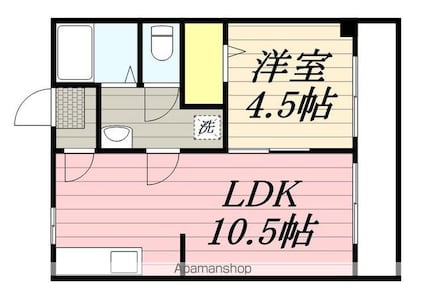 コーポ南方[1LDK/40m2]の間取図