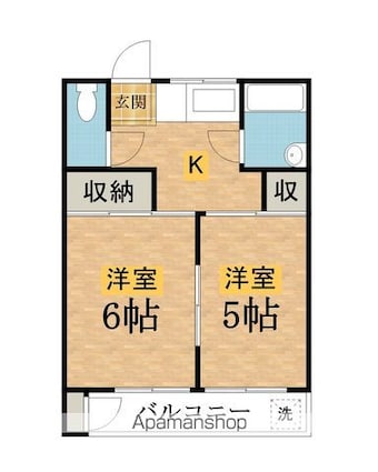 パークコーポラス[2K/31.18m2]の間取図