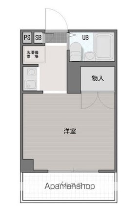 プラザ南小岩[1R/17.5m2]の間取図