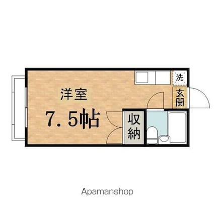 ハイツよしなか[1R/17.39m2]の間取図