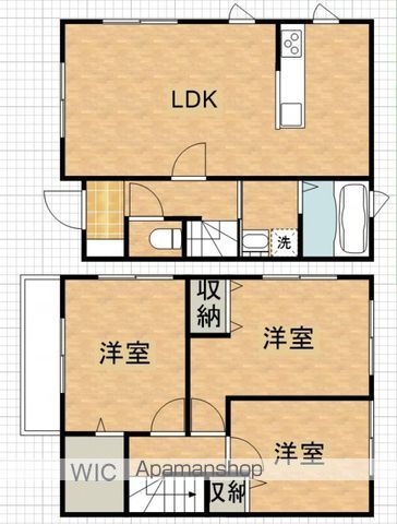 京王線 平山城址公園駅 徒歩6分 2階建 築2年の間取り写真