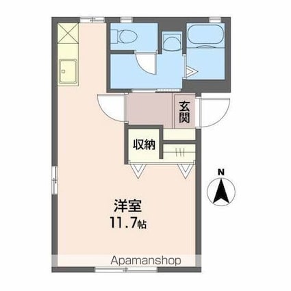 長野県松本市征矢野１丁目[1R/28m2]の間取図
