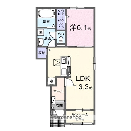 ベラーノ　Ⅱ[1LDK/50.01m2]の間取図