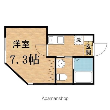 プルミエール多摩大塚[1K/20.5m2]の間取図