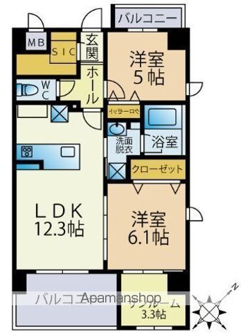 SUN・BLESSO塩原の間取り写真