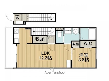 サニーガーデンＲ　Ａ[1LDK/36.25m2]の間取図
