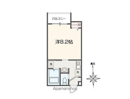 ＭＥＬＤＩＡ東青梅[1K/24.29m2]の間取図
