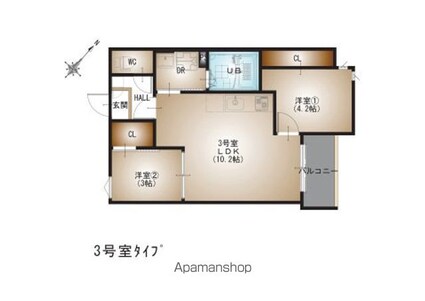 ＲｅｇａｌｅｓｔーＦ　古市[2LDK/40.73m2]の間取図