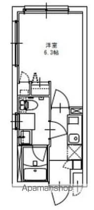 ＢａｒｋＬａｎｅ学芸大学[1K/20.58m2]の間取図