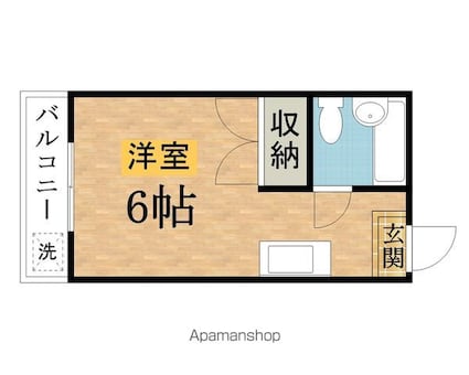 サンアベニュー二葉[1R/17.39m2]の間取図