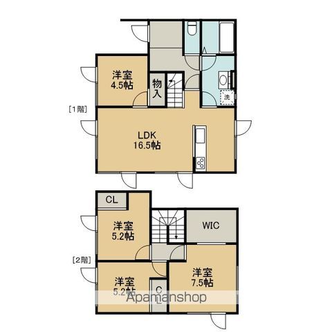 東開町5丁目11 戸建て C棟の間取り写真