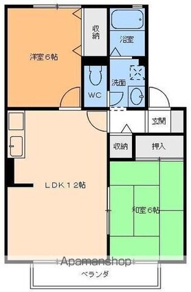 ヴィラ・アゼリア[2LDK/53.44m2]の間取図