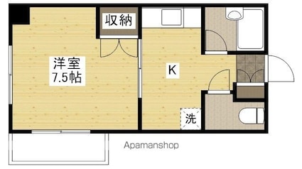 レジデンス・イン・ミユキ[1K/27.2m2]の間取図