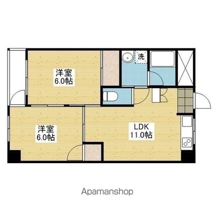 シャルマンコーポ土居[2LDK/50.73m2]の間取図