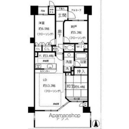 ａＬＡＴＯ白壁東[2SLDK/75.7m2]の間取図