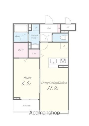 ＬＵＣＩＥ　ＴＳＩ[1LDK/44.29m2]の間取図