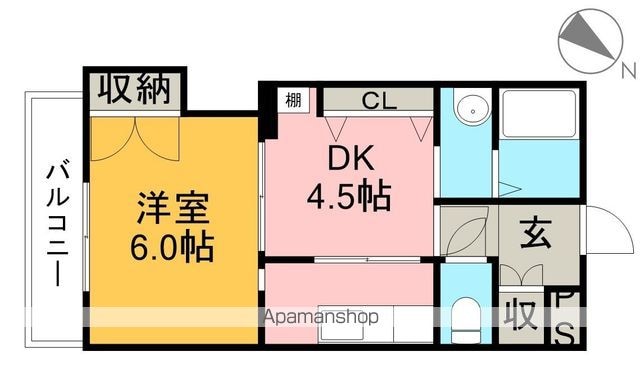 メイプル高須[1DK/30.99m2]の間取図