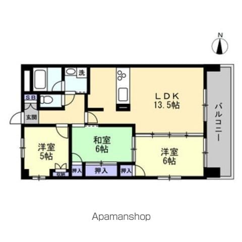 ノーブル道後の間取り写真