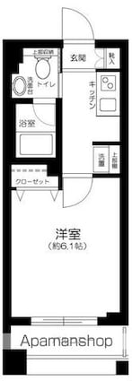 アプレシティ池袋[1K/20.12m2]の間取図