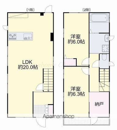 岡山県岡山市北区津島福居２丁目[2LDK/81.52m2]の間取図