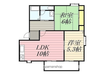 和歌山県和歌山市内原[2LDK/50.07m2]の間取図