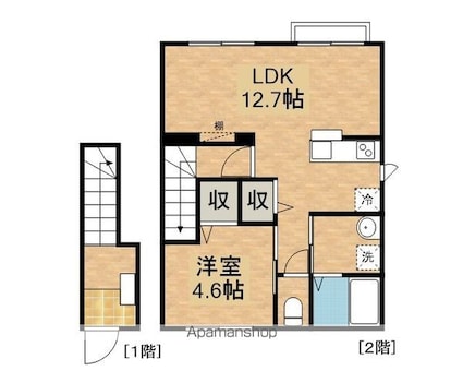 アル・フィオーレ[1LDK/43.12m2]の間取図