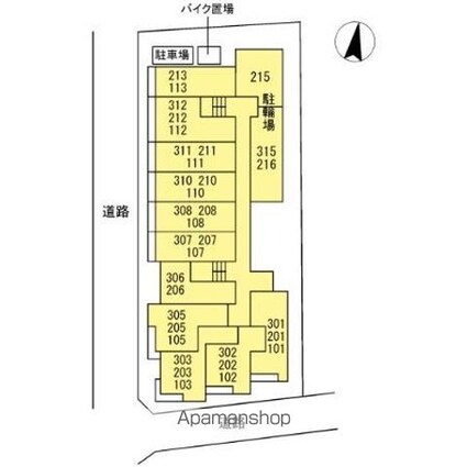エクセリア上鷺宮Ⅱ[1LDK/46.17m2]の配置図