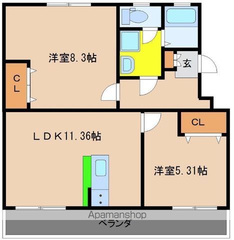 広島コーポの間取り写真