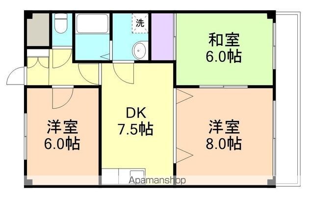 エレナ和歌浦[3DK/58.8m2]の間取図