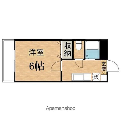 ハイムロアール[1K/19.22m2]の間取図