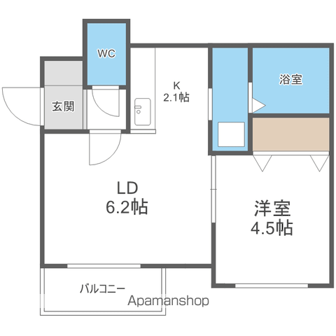 CHAMBRE東札幌の間取り写真