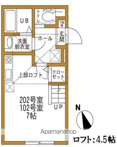 ハーミットクラブハウス和田町オーパス・ワンＩの間取り