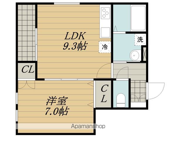 【立川市高松町のアパートの間取り】