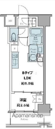 東京都中野区東中野１丁目[1LDK/28.87m2]の間取図