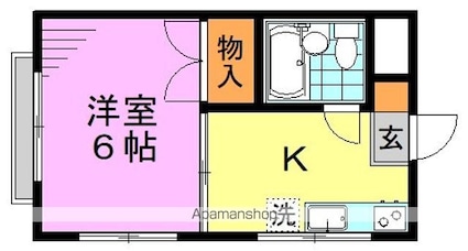 パールハイツ小鯛[1K/20.88m2]の間取図