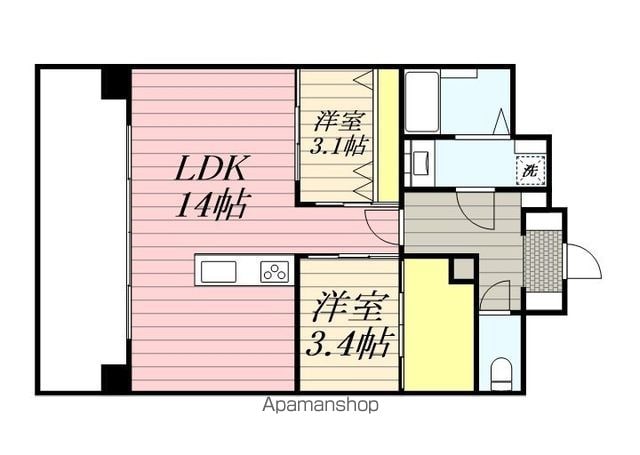 MODERN ASPIRATION 箱崎AXIAの間取り写真