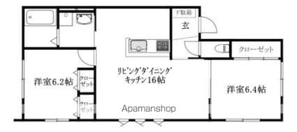 ＭＫＯ中須賀Ｅ[2LDK/63.45m2]の間取図