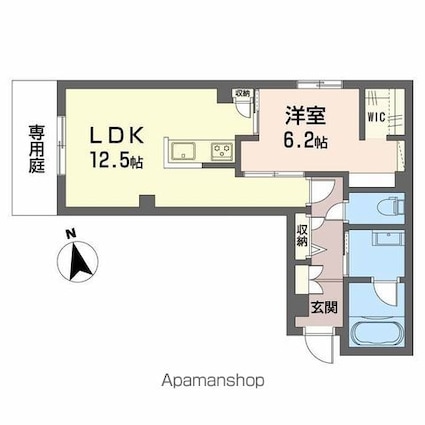 リバーサイドクレド[1LDK/47.68m2]の間取図