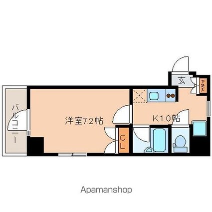 レジディア文京湯島Ⅱ[1K/23.32m2]の間取図
