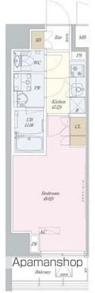 リーラ中野[1K/25.8m2]の間取図