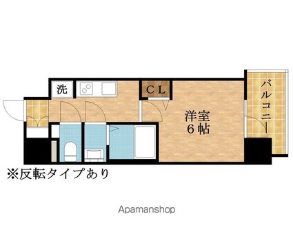 プレサンス深江橋ラヴィゲート[1K/21.87m2]の間取図