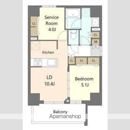 ＳーＲＥＳＩＤＥＮＣＥ板橋大山ｂｒｉｍ[1SLDK/47.5m2]の間取図