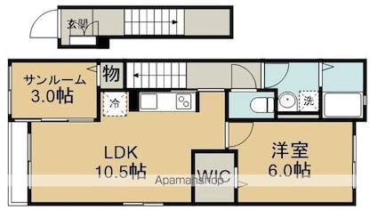 仮）川越市アパート１[1LDK/48.91m2]の間取図
