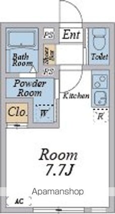 ＯＴＳ新検見川[1R/20.66m2]の間取図