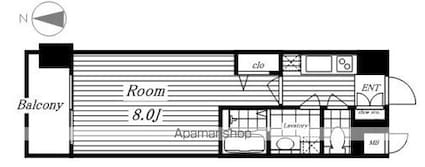 プレサンス久屋大通セントラルパーク[1K/24.7m2]の間取図