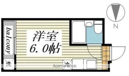 東京都杉並区荻窪２丁目[1R/13.78m2]の間取図