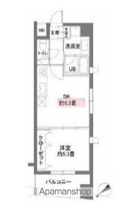 カスタリア新御茶ノ水[1DK/35.03m2]の間取図